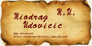 Miodrag Udovičić vizit kartica
